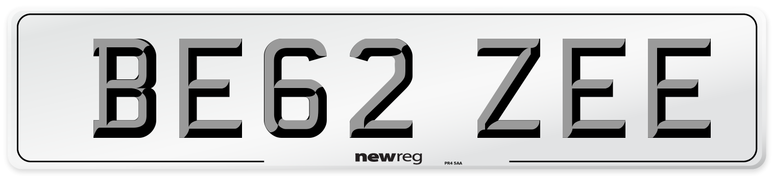 BE62 ZEE Number Plate from New Reg
